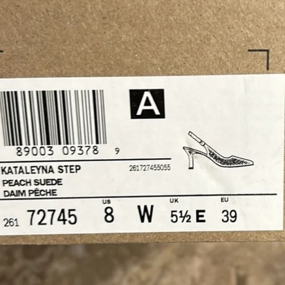 Clark’s shoes ,women NEW,Kataleyna step,peach suede,sling back leather pumps - Picture 14 of 15